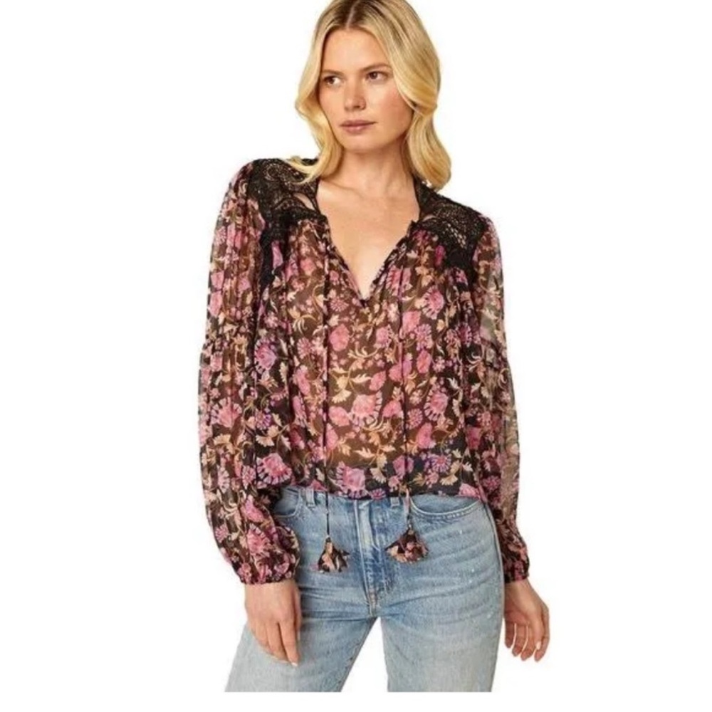 Misa Los Angeles Rosie Top Rosetta Fleur Size small